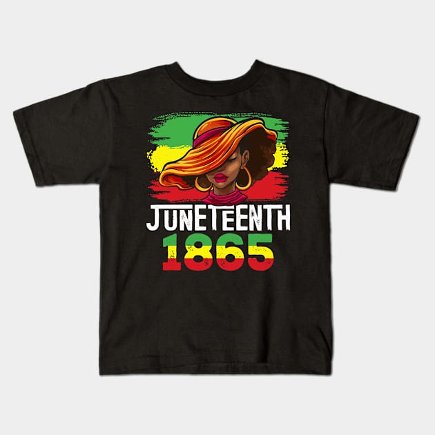 Juneteenth 1865 Leopard Celebrate African American Freedom Kids T-Shirt by BramCrye